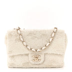 Sequin Small Single Flap White