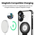 Entronix [Magnetic] Case Compatible with iPhone 17 - [Clear Back] Luxury Glossy Gripstand