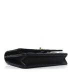 Lambskin Quilted Crystal Handle Wallet On Chain WOC Black
