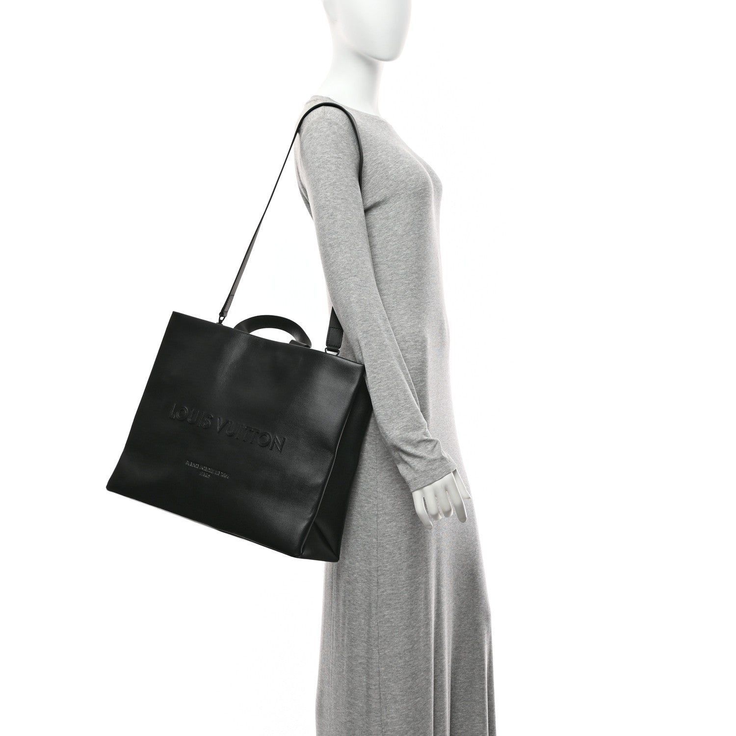 Calfskin Shopper Tote MM Black