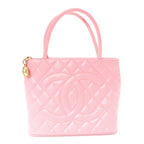 Caviar Quilted Medallion Tote Light Pink