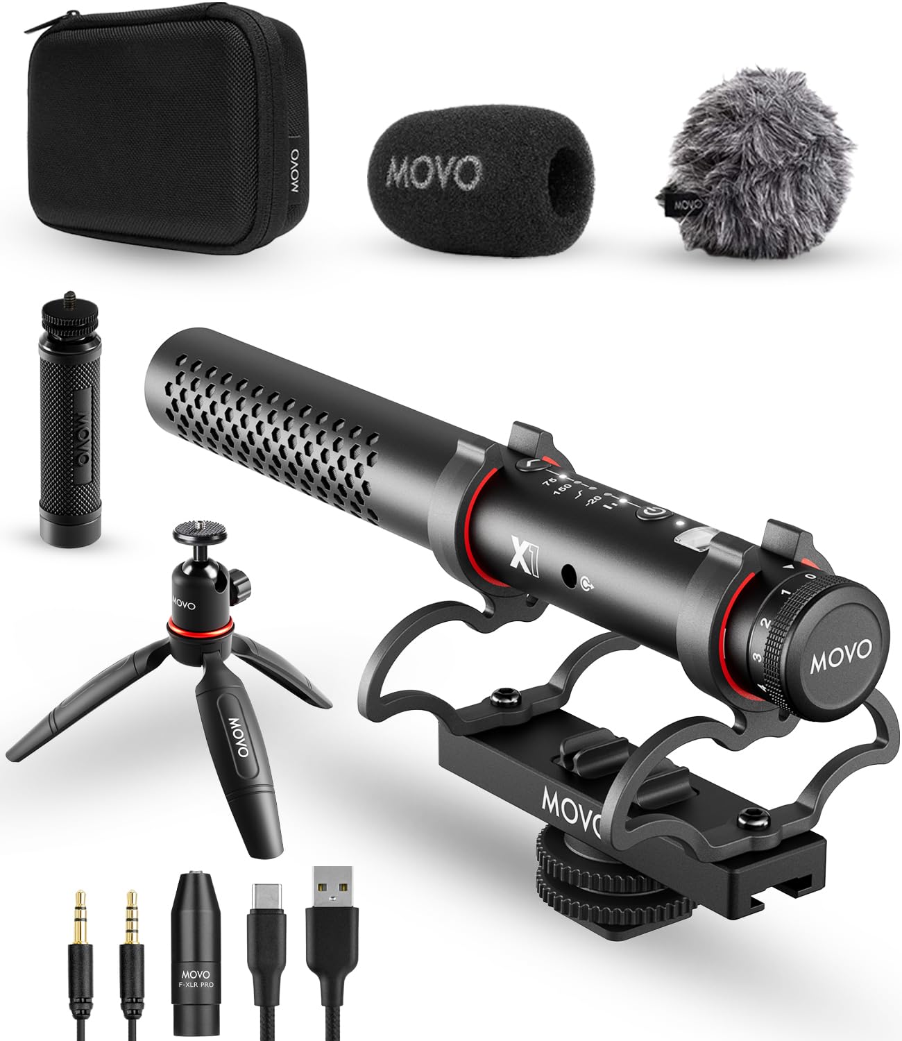 Movo X1 Supercardioid Shotgun Microphone