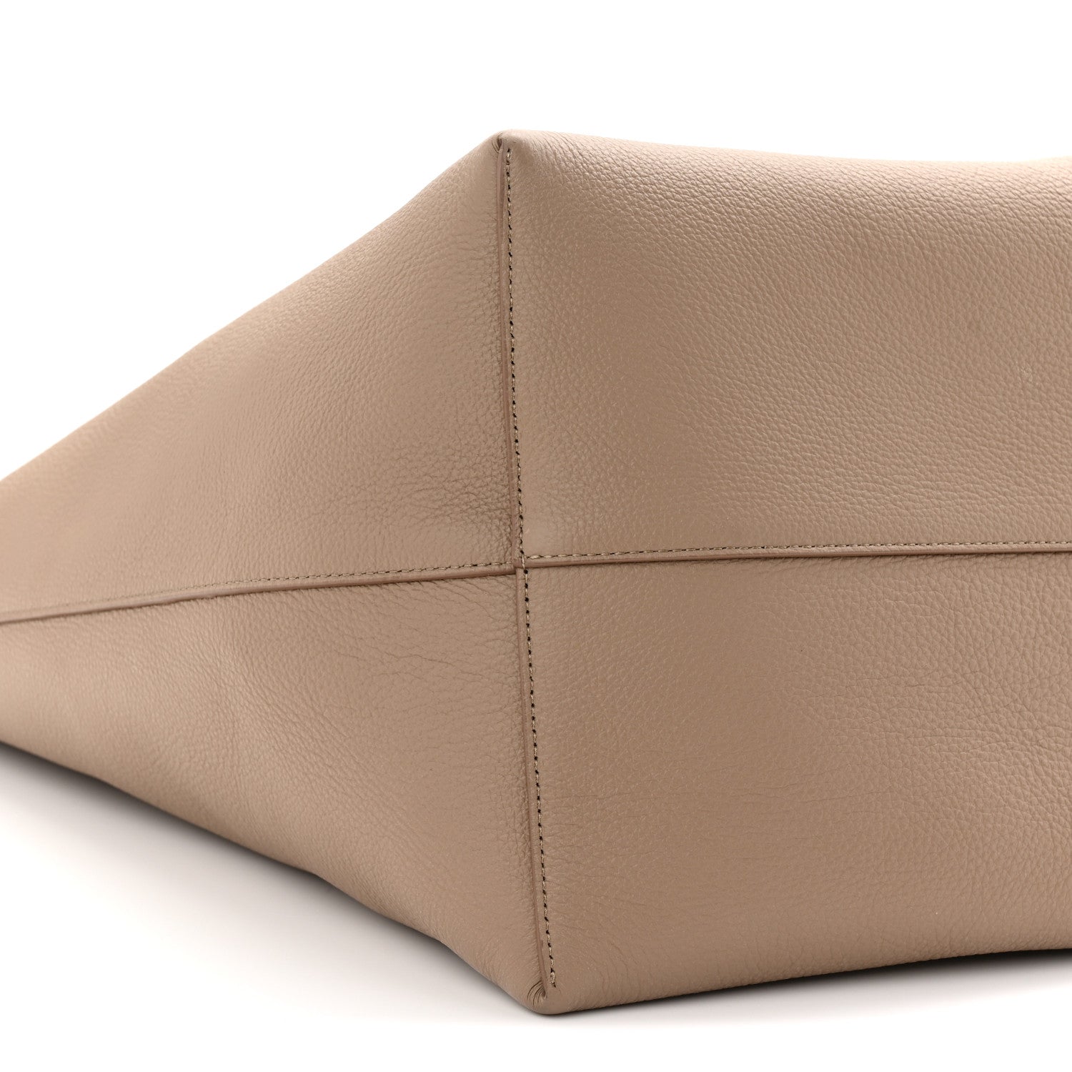 Grained Calfskin Large N/S Park Tote Dark Taupe