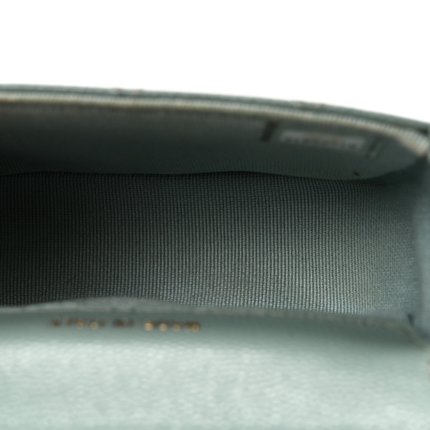 Caviar Quilted Mini Clutch With Chain Light Green