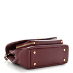 Caviar Quilted Small Business Affinity Flap Burgundy