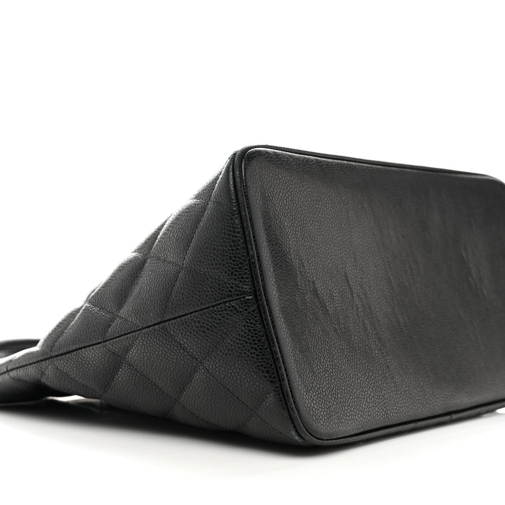 Caviar Quilted Medallion Tote Black