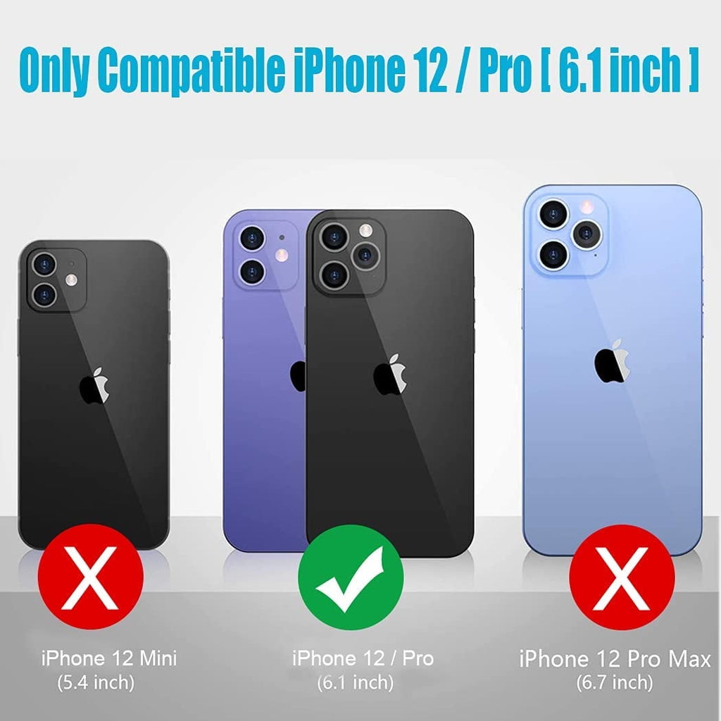 Entronix Anti-Spy Privacy Screen Protector Compatible with iPhone 12/12 Pro - 3-Piece Combo