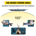 Tripod Projector Screen with Stand 70 inch 16:9 4K HD Projection Screen Stand Wrinkle-Free Height Adjustable Portable Screen for Projector Indoor & Outdoor for Movie, Home Cinema, Gaming, Office