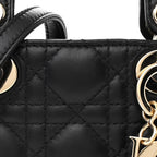 Lambskin Cannage Micro Lady Dior Black