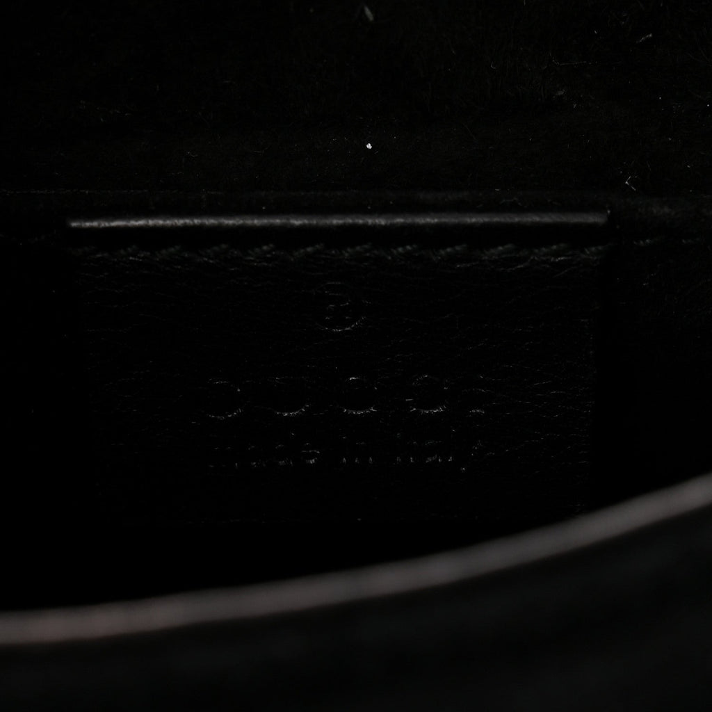 Suede Crystal 1973 Small Chain Shoulder Bag Black