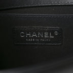 Lambskin Quilted Small Boy Flap Black