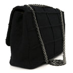 Wool Jumbo Chocolate Bar Mademoiselle Flap Black