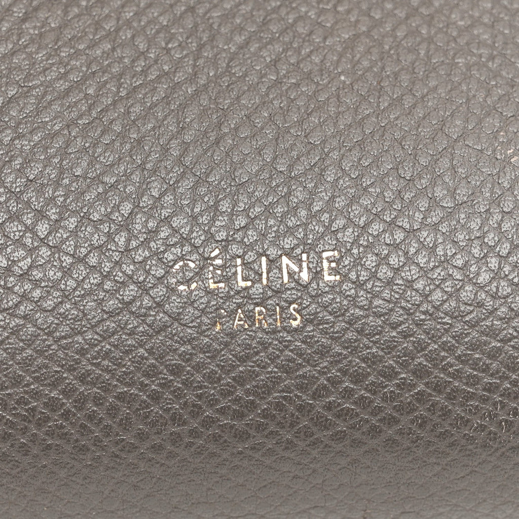 Grained Calfskin Micro Belt Bag Grey
