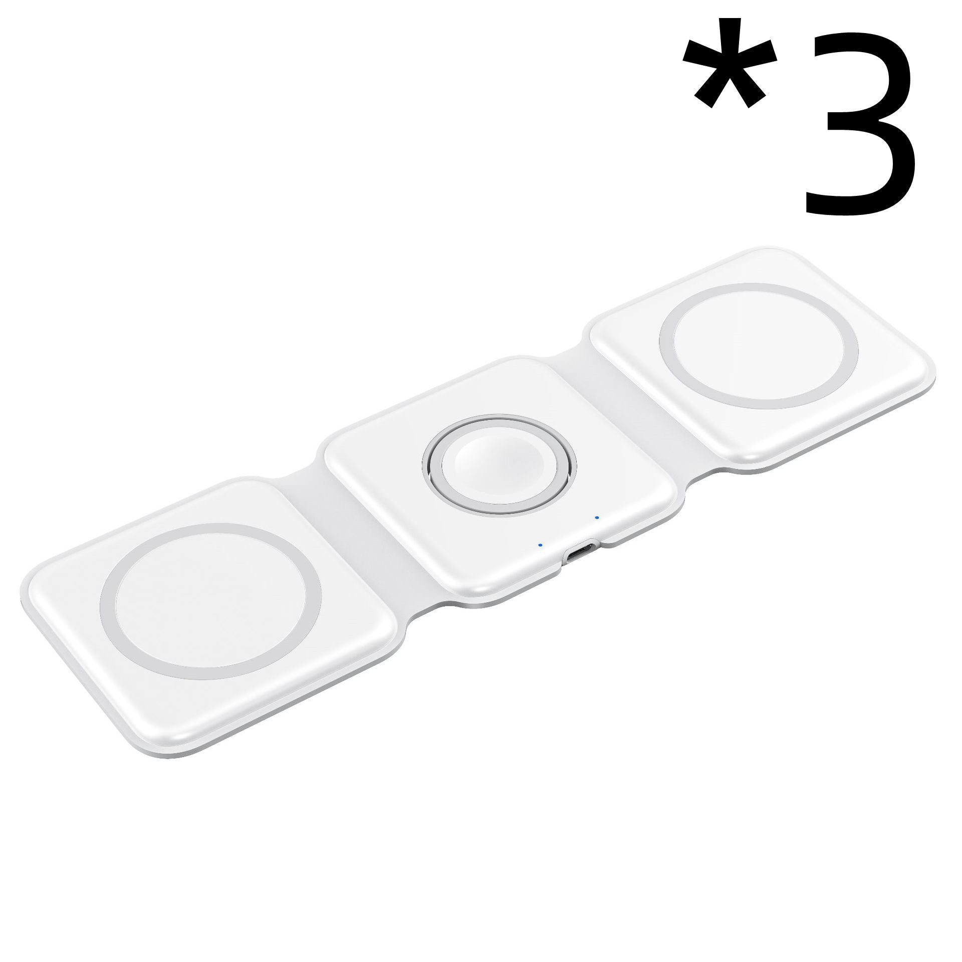 3Pcs Magnetic Wireless Charger Mobile Phone Watch Headset Portable Fast Charging