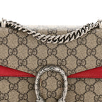GG Supreme Monogram Mini Dionysus Shoulder Bag Hibiscus Red