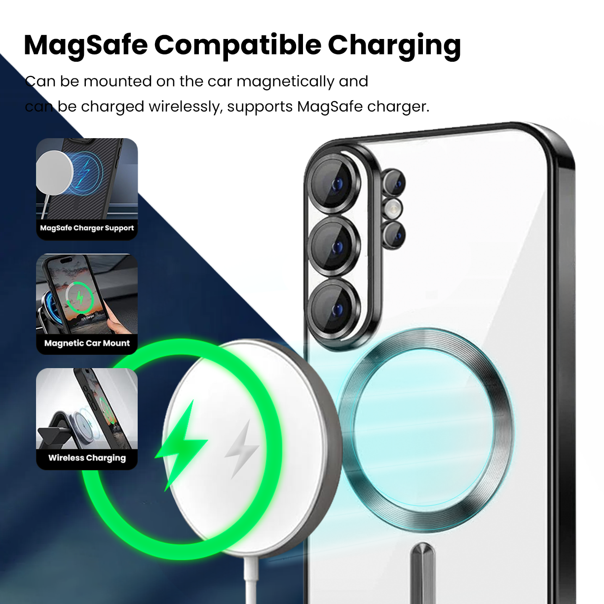 [DIS] Entronix [Magnetic] Case Compatible with Galaxy S26 Ultra - [Clear Back] Luxury Glossy Cover