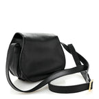 Calfskin Mini Marcie Metal Bar Trim Crossbody Bag Black