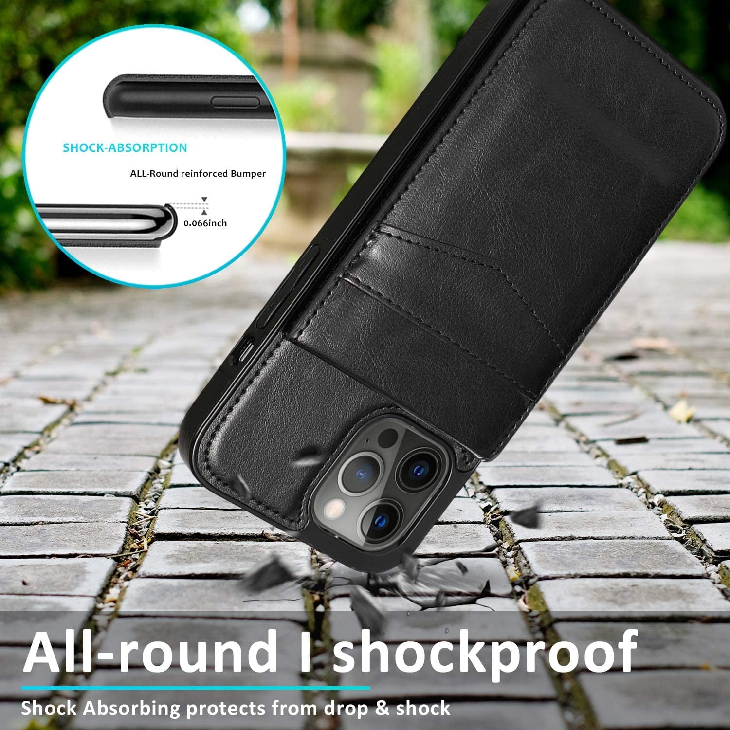 Entronix Case Compatible with iPhone 16 - [6 Slot Card Holder] Slim Leather Wallet