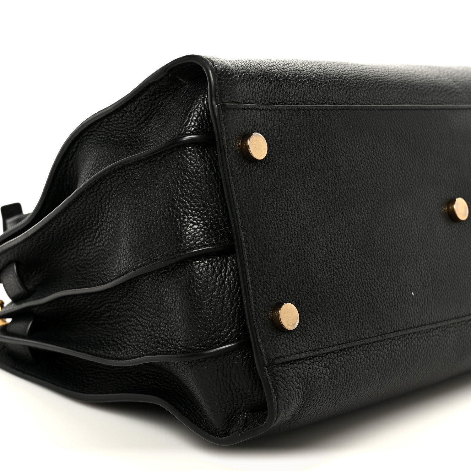 Grained Calfskin Small Supple Sac De Jour Black