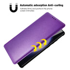 Magnetic Wallet Leather Phone Case For Samsung Galaxy S23 Ultra In Purple