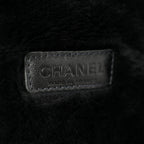 Shearling Quilted Medium Single Flap Black
