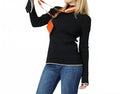 Women's Clip N' Carry Crossbody Phone Strap Carrier With Pouch Wallet Stripe In Orange White