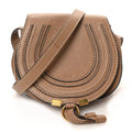 Calfskin Mini Marcie Round Crossbody Bag Nut