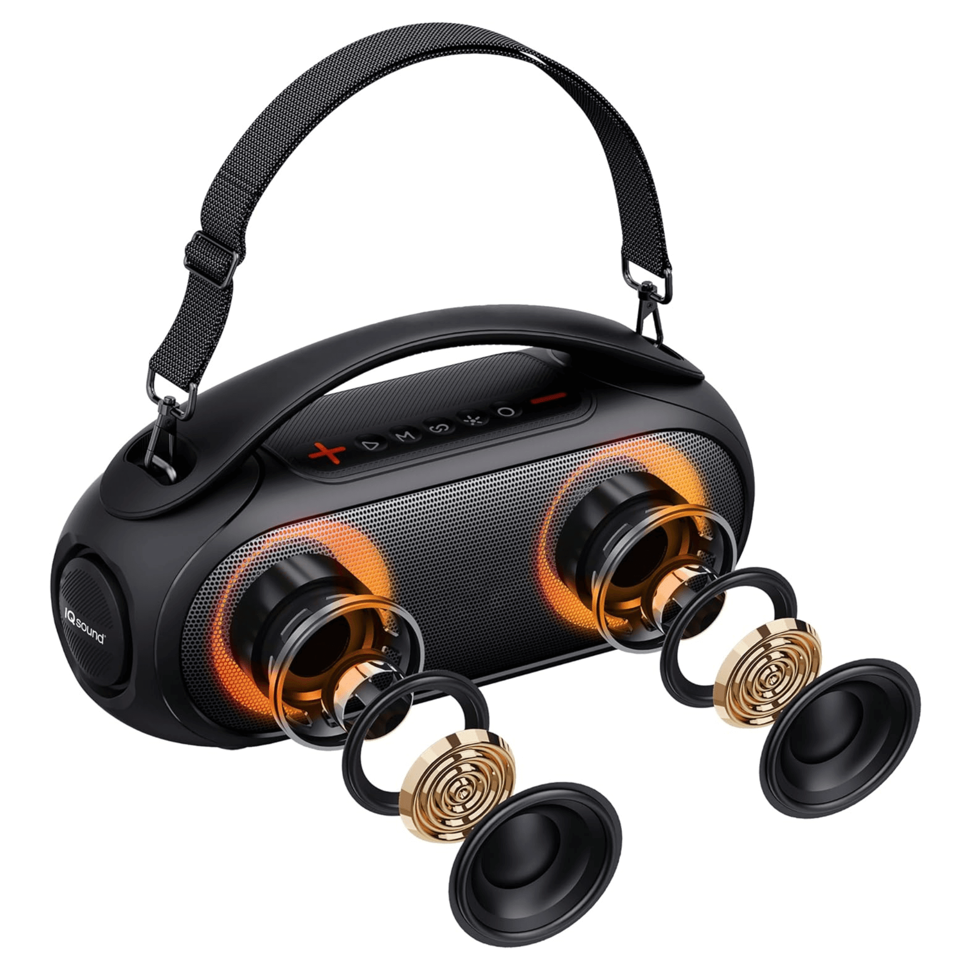 Portable Water-Resistant BT Speaker with RGB Light Panel