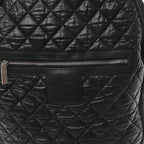 Nylon Quilted Coco Cocoon Backpack Black