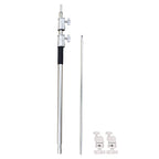 Photography C Stand with Boom Arm, 102inch Adjustable Heavy Duty Light C-Stand with 39inch Holding Arm, 2 Pieces Grip Head for Video Reflector, Moonlight, Softbox, 44 lbs Load Capacity