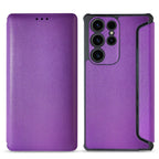 Magnetic Wallet Leather Phone Case For Samsung Galaxy S23 Ultra In Purple