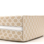 GG Supreme Monogram Emblem Medium Tote Bag  Beige Silver