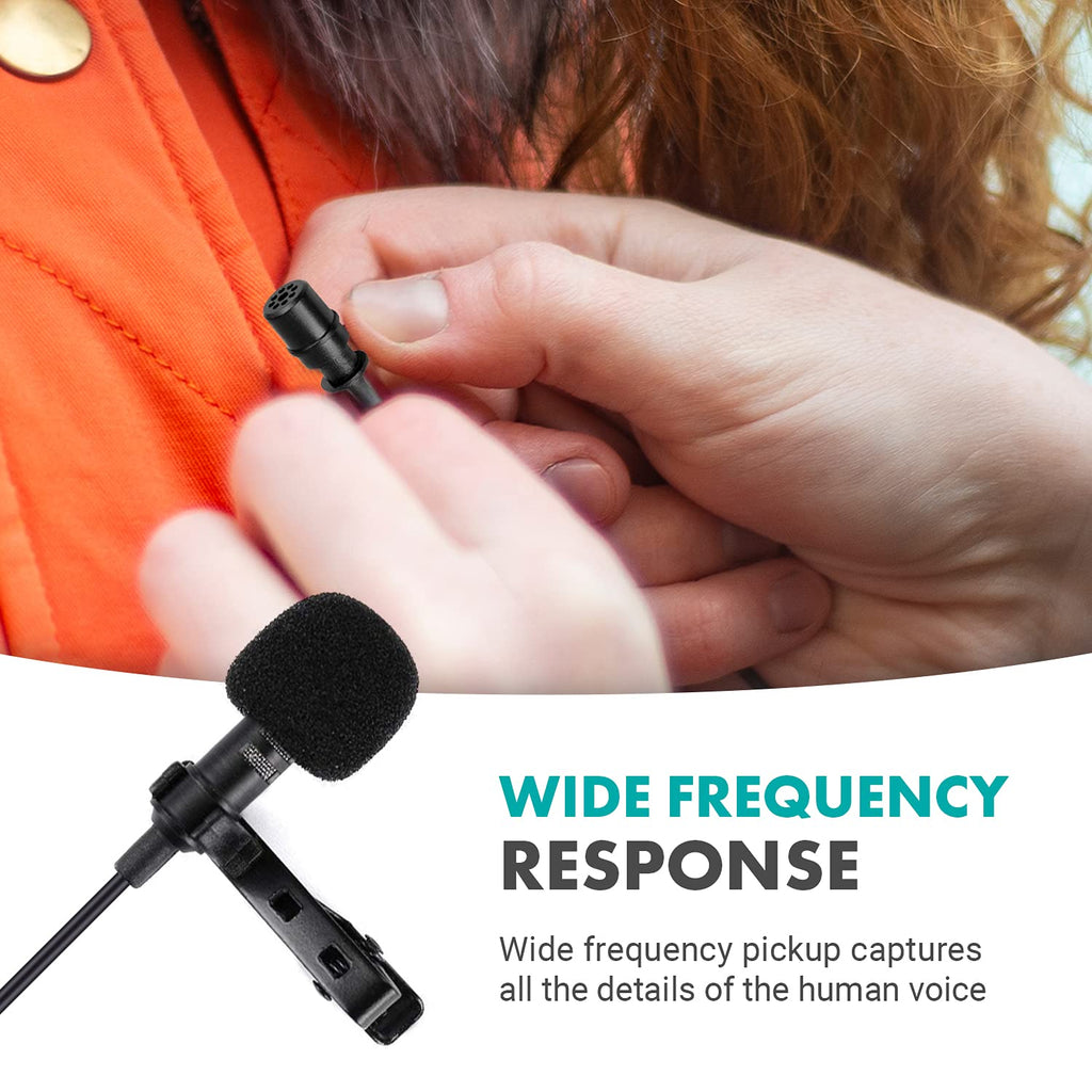 Movo LV4-C Cardioid XLR Lavalier Microphone - Phantom Powered