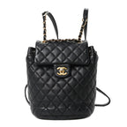 Calfskin Quilted Mini Urban Spirit Backpack Black