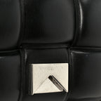 Nappa Maxi Intreccio Padded Cassette Crossbody Bag Black