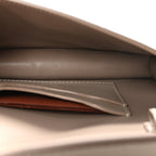 Grained Calfskin Extra Pochette Snowflakes Dove Antique Silver