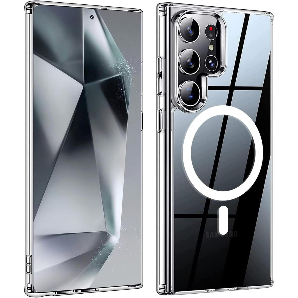 Entronix [Magnetic] Case Compatible with Galaxy S25 Ultra - [Hard Back] Slim Clear