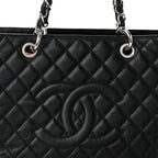 Caviar Quilted XL Grand Shopping Tote GST Black