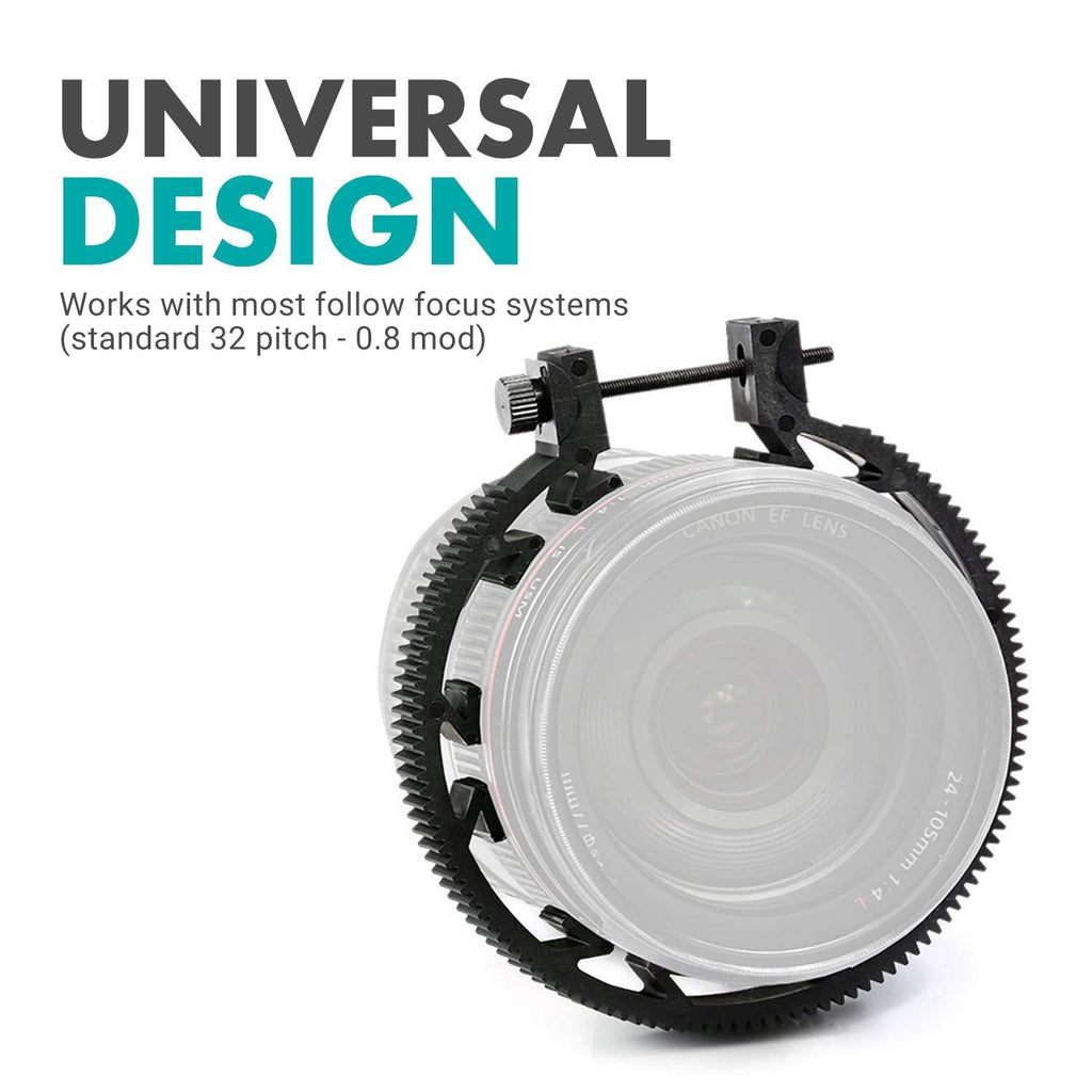 Movo FR3 Adjustable Follow Focus Ring Gear Set