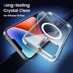 Entronix [Magnetic] Case Compatible with iPhone 14 Plus - [Hard Back] Thick Clear