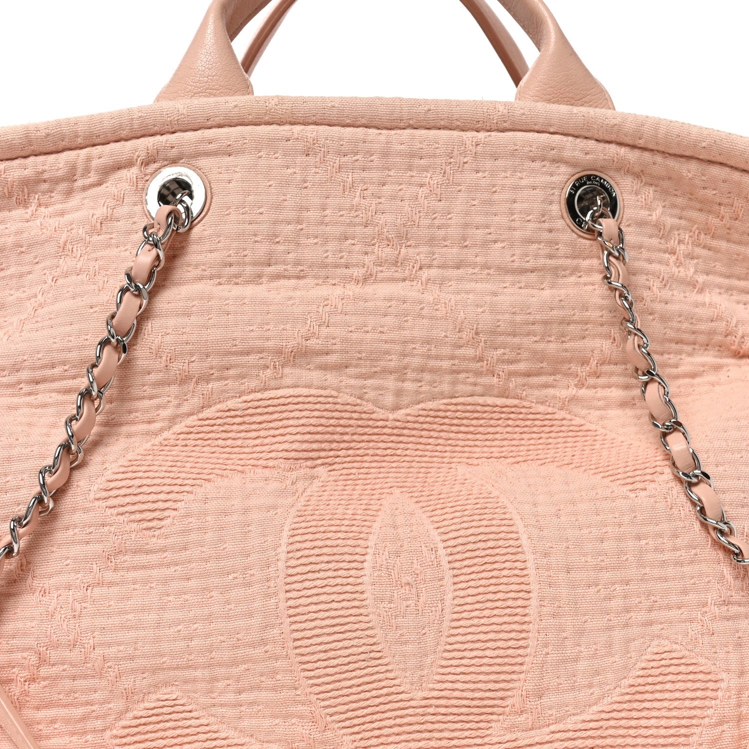 Canvas Large Double Face Shopping Tote Light Pink