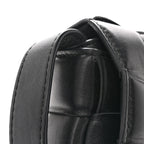 Nappa Maxi Intreccio Small Padded Cassette Crossbody Bag Black