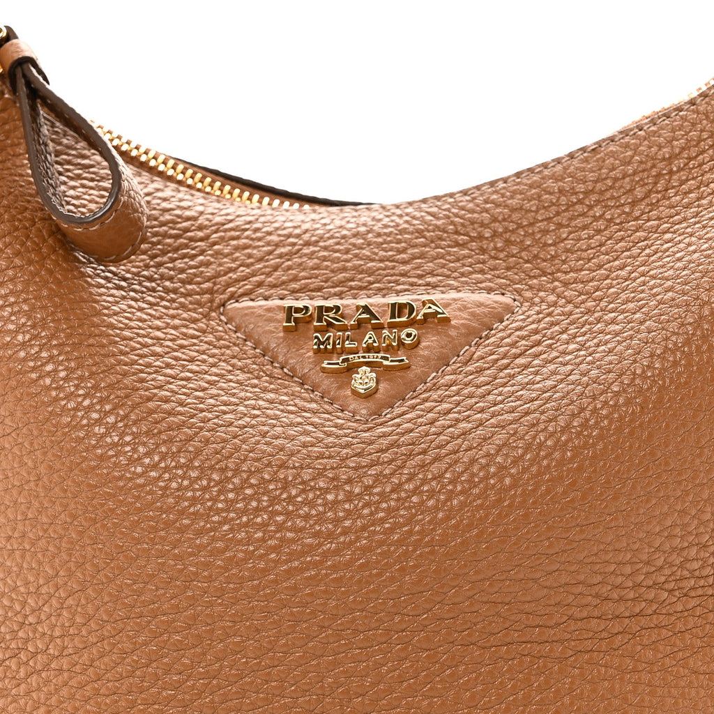 Vitello Daino Soft Mini Shoulder Bag Caramel