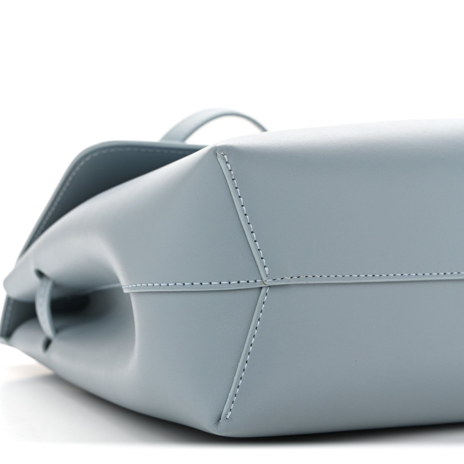 Calfskin Mini Lady Bag Grey Blue