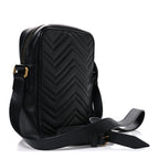 Calfskin Matelasse GG Marmont Travel Bag Black