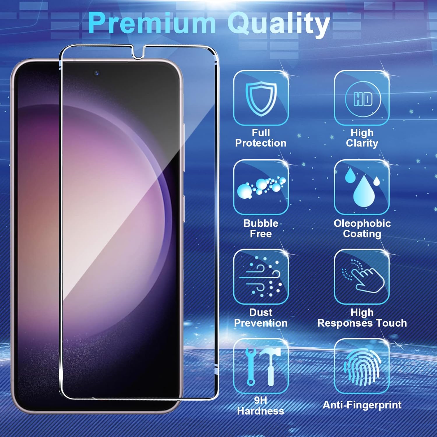 Entronix Bundle Compatible with Galaxy S22 - Heavy Duty Case & 2 Clear Screen Protectors