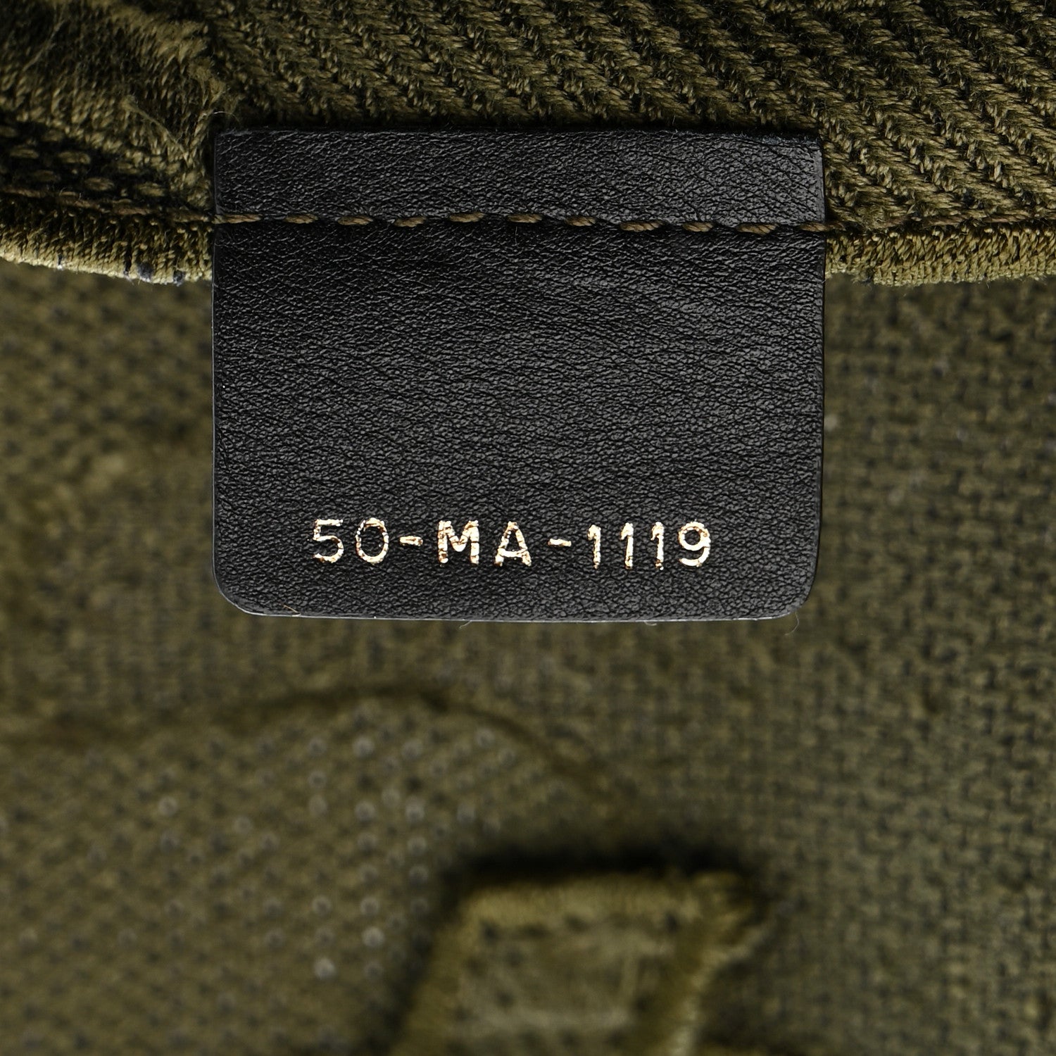 Canvas Embroidered Camouflage Saddle Belt Bag Green