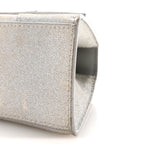 Glitter Fabric Hourglass Top Handle Bag XS Grey