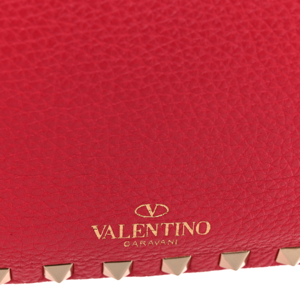 Pebbled Calfskin Mini Rockstud Tote  Cyclamin
