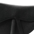 Grained Calfskin Saddle Bag Black